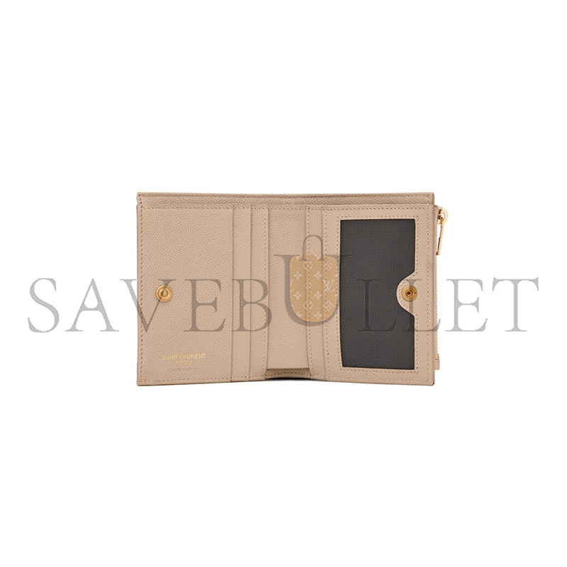 Y*L cassandre matelassÉ bi-fold wallet in grain de poudre leather 575879bow012721 (10.5*8.5*2.5cm)